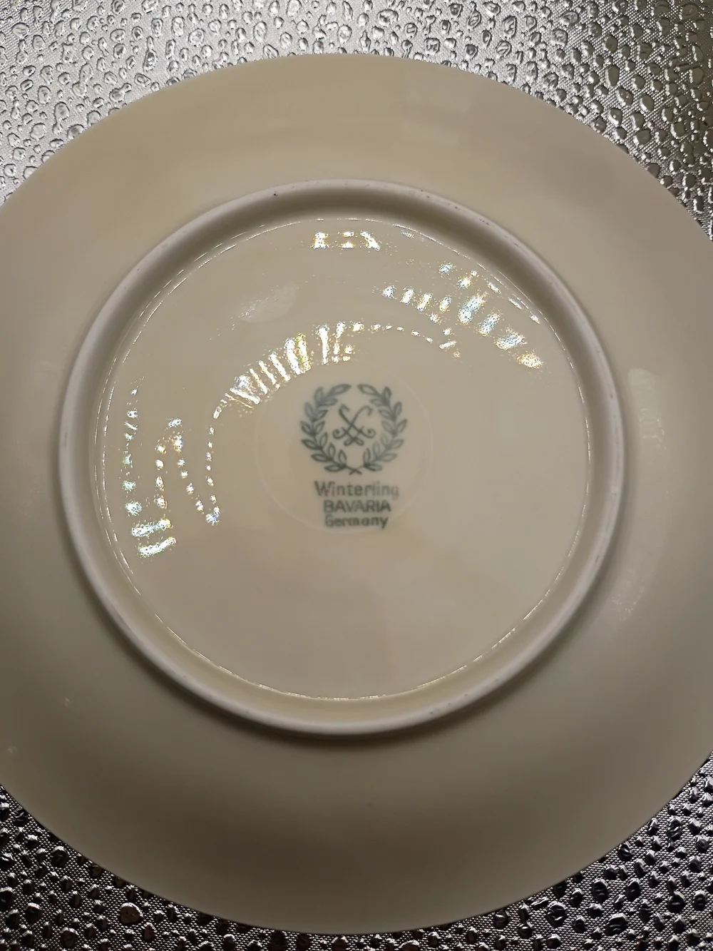Winterling BavariaCream and Gold Bone China Teacup with Saucer and Dessert Plate